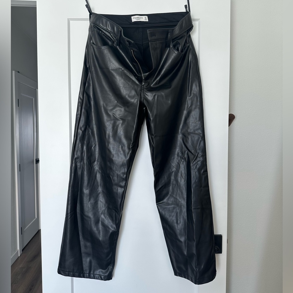 Black Faux Leather Pants